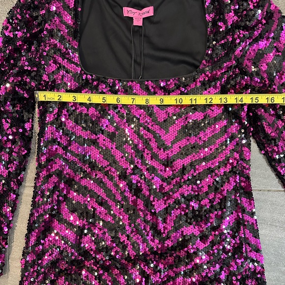 NWT Betsey Johnson Sequin Festival Fuchsia Dress, Size Small - Picture 8 of 15